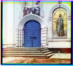 Часть стены Тверского Спасо-Преображенского Собора. Фото 1910-х годо